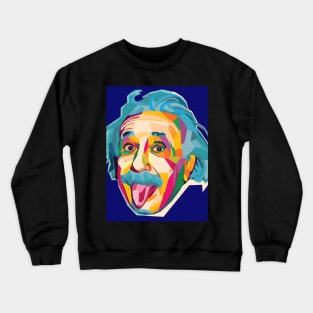 Albert Einstein wpap pop art Crewneck Sweatshirt